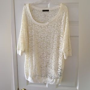 Sz 2X stretch Lace top new without tags